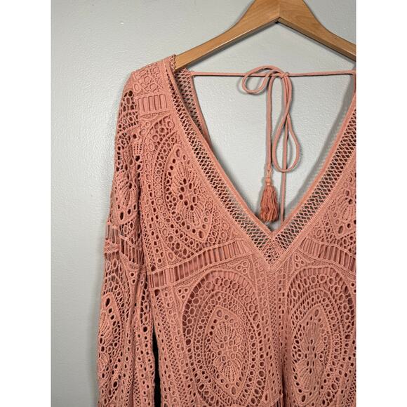 Jen’s Pirate Booty Jasmine Crochet Mini Dress in Clay Lace XS - Picture 11 of 11